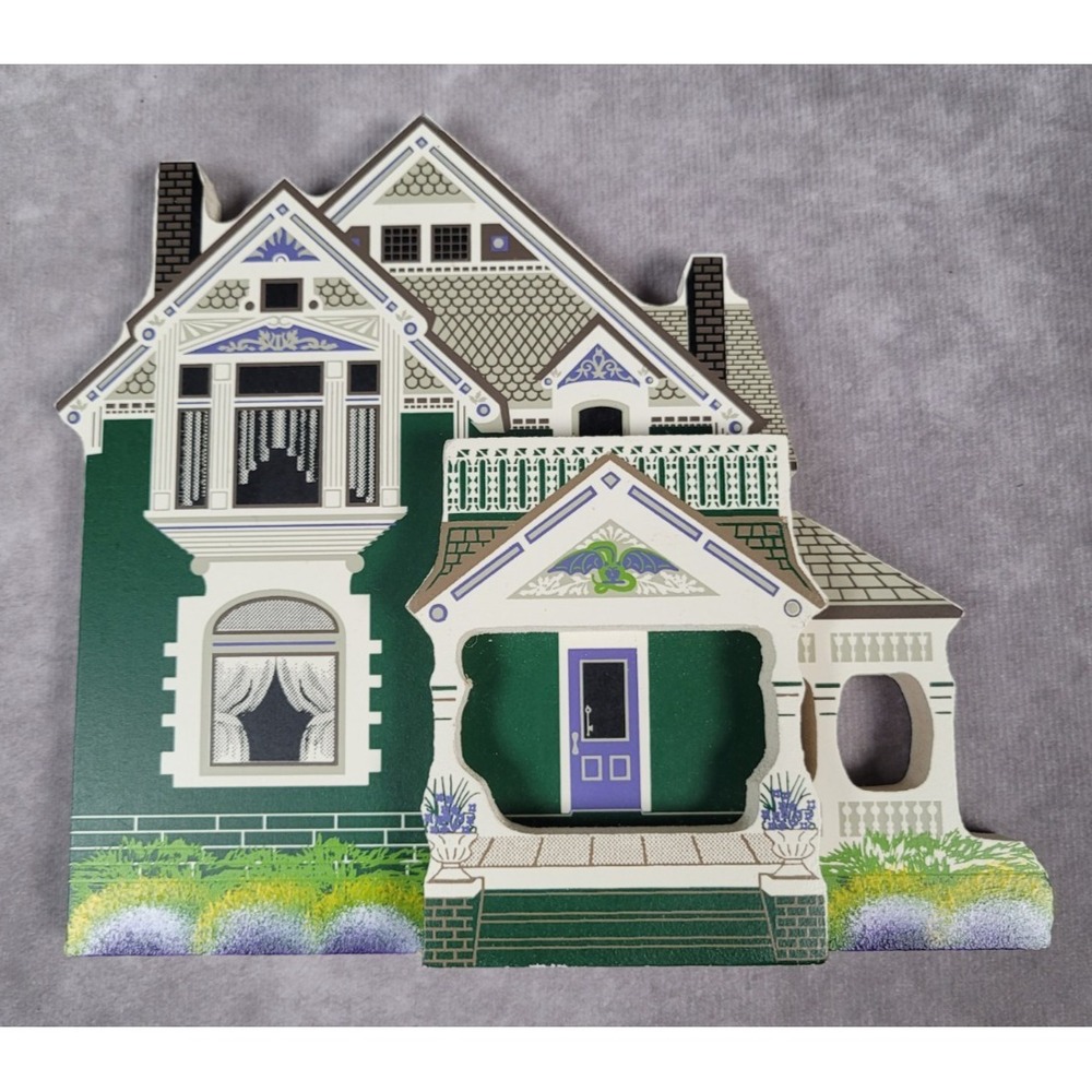 Vintage Sheila's Collectibles Dragon House Denver CO Cottagecore Plaque
